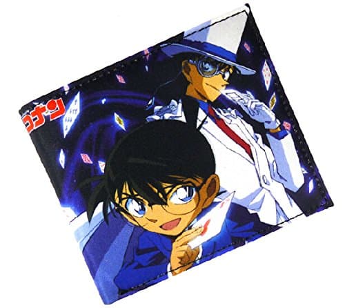 Petty Cabin Japanese Anime Detective Conan / Case Closed Wallet Edogawa Conan / Kudou Shinichi Kaito Kuroba/ Kid Hattori Heiji Cosplay Purse Wallet (Design B)
