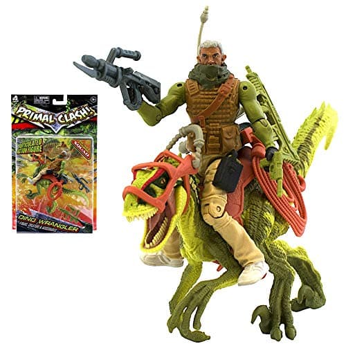 Primal Clash Raptor Beast Taming Squad Dino with 3.75" Wrangler Figure