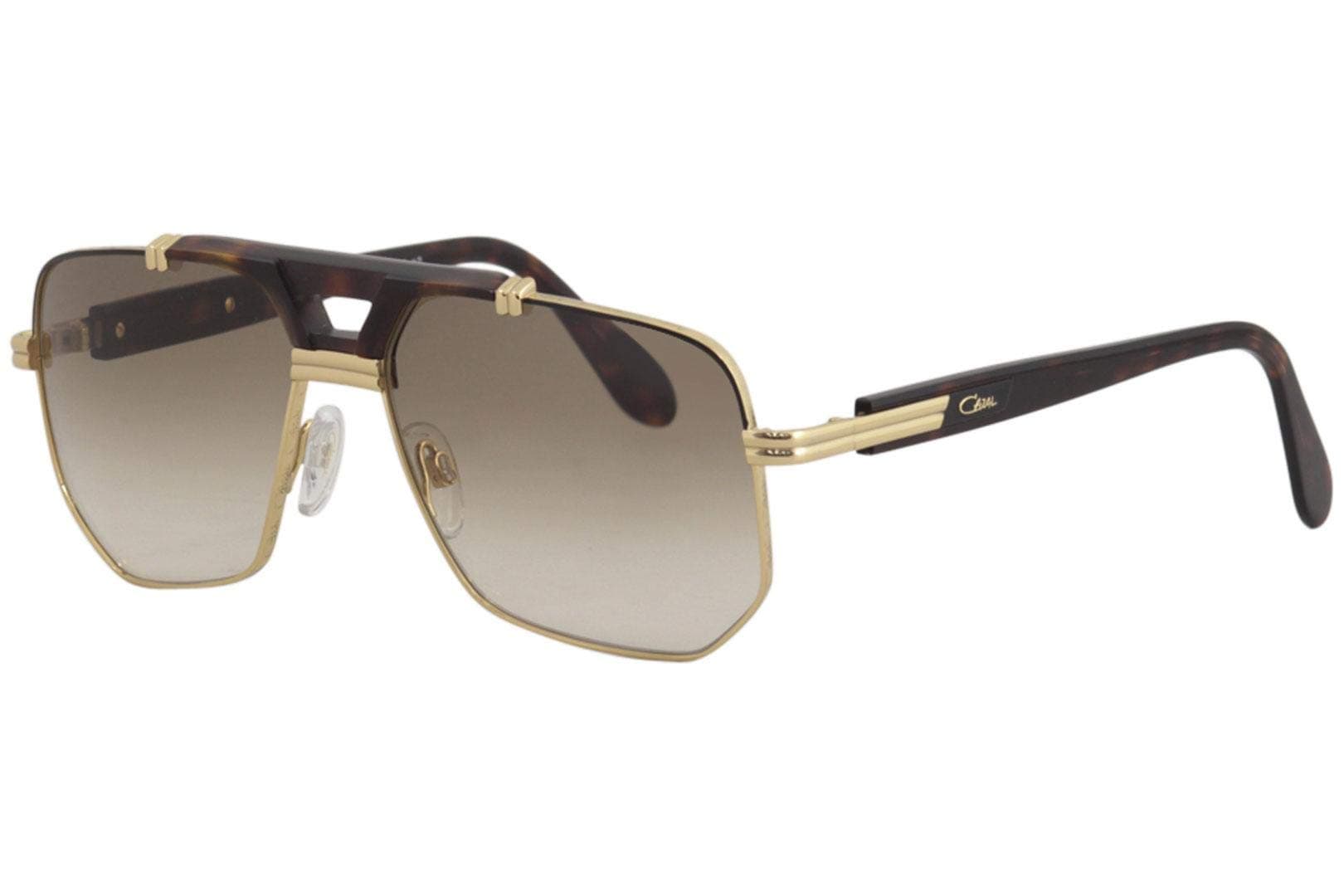 Cazal Legends Men's 990 003SG Brown Havana/Gold Retro Pilot Sunglasses 59mm
