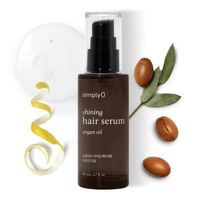 Shining Hair Serum, Argan Oil 1000 ppm + 6 Natural Oils, Adds Shine, Smooths Frizz & Detangles, Non-Greasy Leave-In for Dry Damaged Hair, Heat Styling Care, Vegan Cruelty-Free, 2.7 fl oz