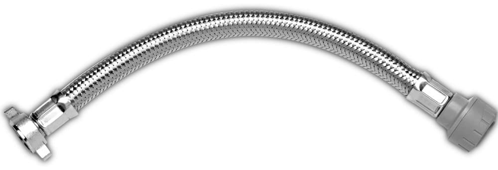 Polyplumb Push Fit Flexible Tap Connector 15mm x 1/2-inch x 300mm (Pack of 2)