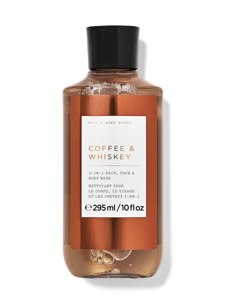 Bath and Body Works Coffee & Whiskey 3-IN-1 Hair, Face & Body Wash 10 fl oz / 295 mL
