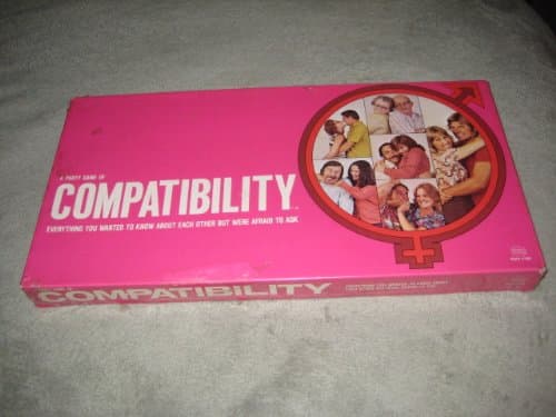 Vintage Reiss 1974 Compatibility Board Game (package wear from storage as in photo)