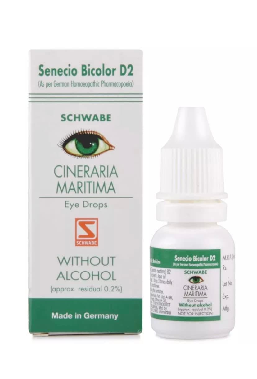 KRIG'S Willmar Schwabe Cineraria Maritima Eye Drops Without Alcohol 10Ml - Set Of 2 Bottles