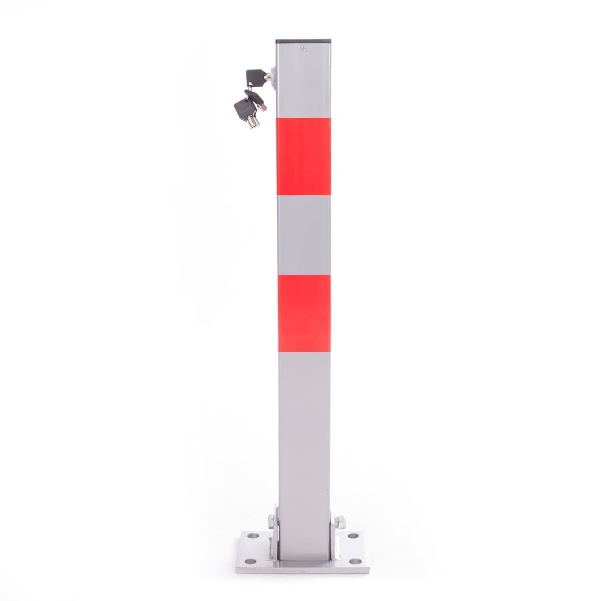 Heavy Duty Folding Parking Barrier Car Bollard Vehicle Driveway Car Safety Security Post -3 Keys Included For Each Barrier