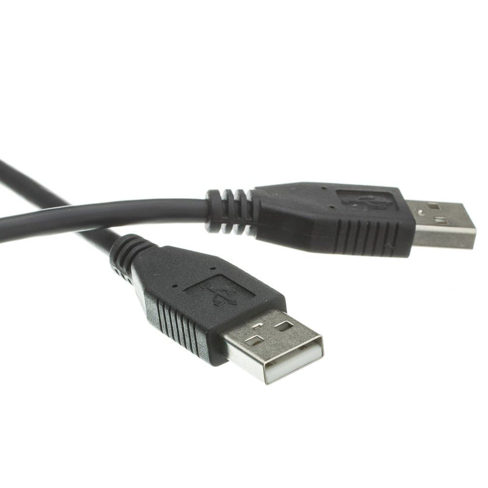 GadKo™ USB 2.0 Type A Male to Type A Male Cable, Black, 3 foot