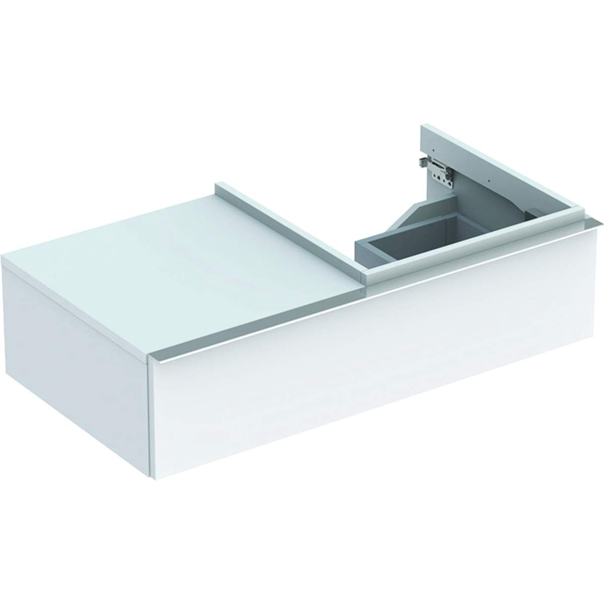 Keramag Waschbeckenunterschrank iCon, für Waschtisch 124050, 89x24cm x47,7cm Alpin Hochglanz