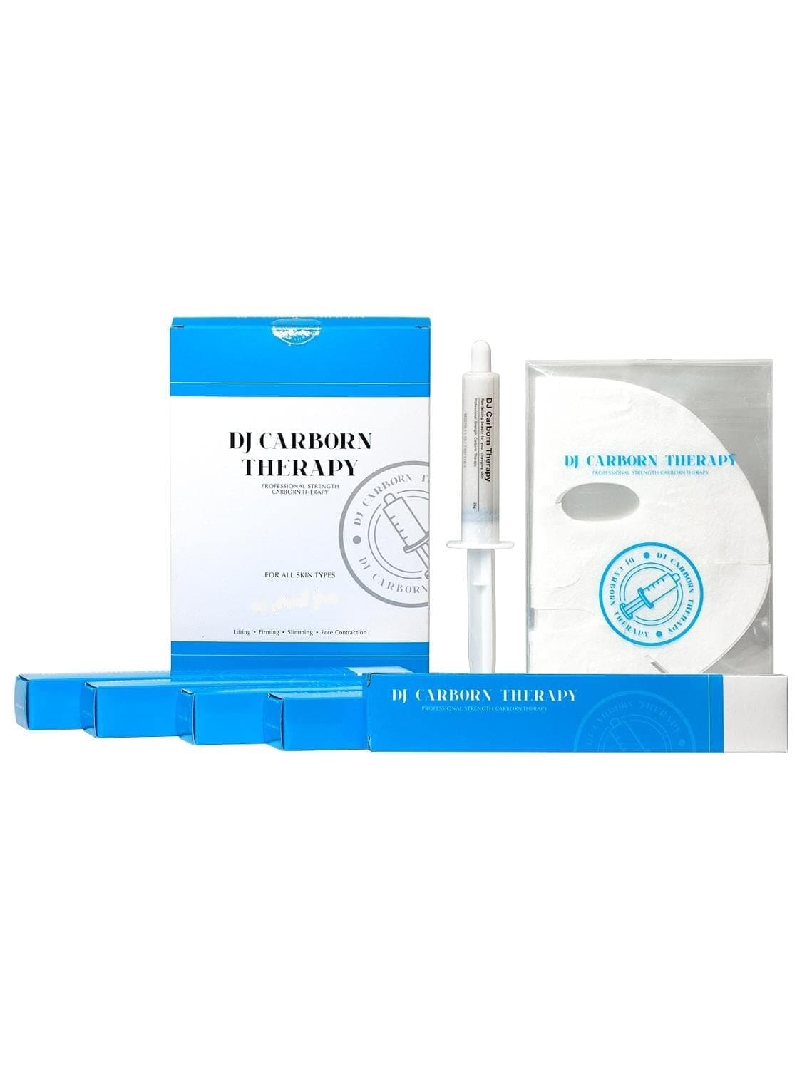 Carboxy CO2 Therapy: Face & Neck Gel Mask; All Skin Type; Pore Cleansing & Tightening Mask (5 Applications)