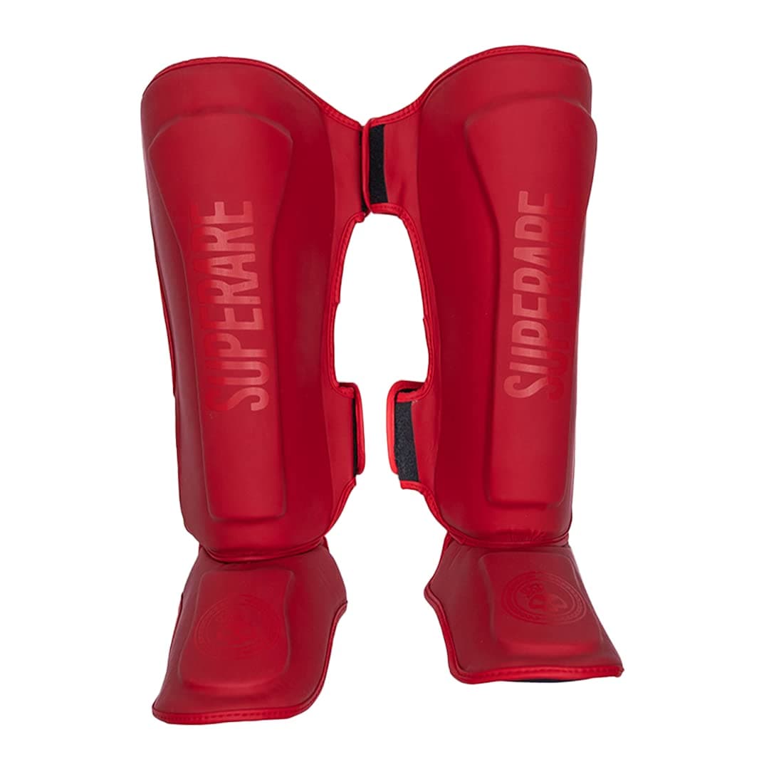 Superare V Series Shin Guards - Muay Thai, MMA, Martial Arts Shin Guards for Kicking, Sparring and Training, Protective Gear with Adjustable Straps, Molded Foam, Secure Fit for Men and Women