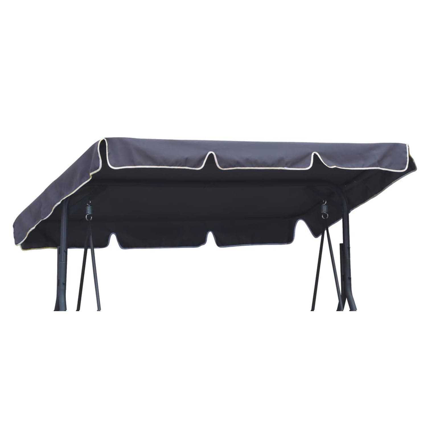 Ferocity Universal Sun Canopy for Hollywood Swing Roof Tarpaulin Approx. 200 x 120 cm for Garden Swing Roof Tarpaulin Replacement Roof Graphite [101]