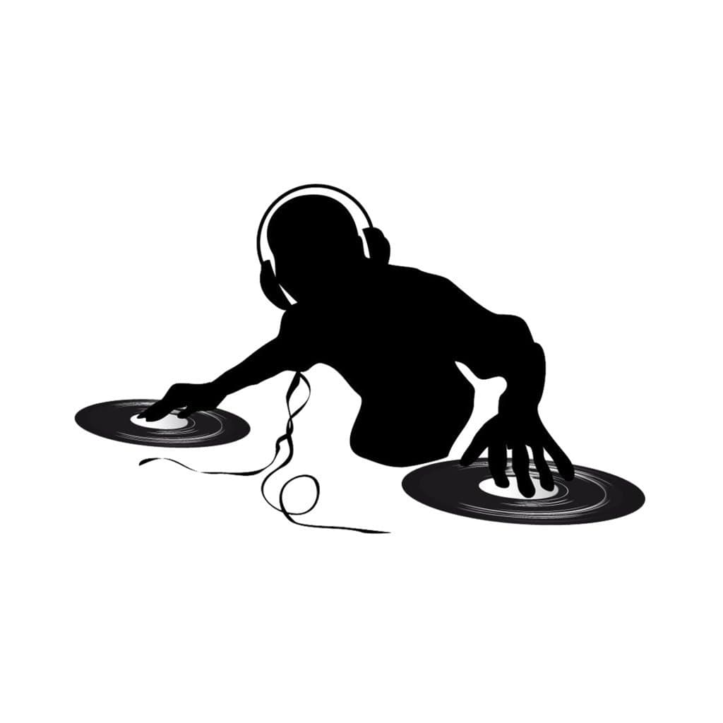 Dj Night at Gullys OriginalStickers0256 Set of Two (2X) Stickers , Laptop , Car , Truck , Size 4 inches on Longer Side