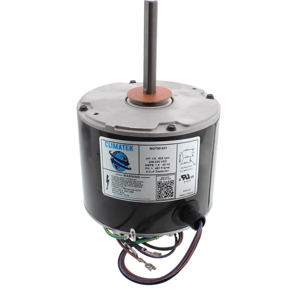K55HXJPM-9251 - ClimaTek Exact Replacement for Emerson US Motors 1/6 HP Condenser Fan Motor
