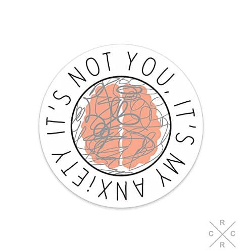 Car Decals Anxiety Sticker, Tumblr Stickers, Vinyl Sticker, Laptop Stickers, Laptop Decal, Car Sticker, Macbook Stickers, Hipster Stickers