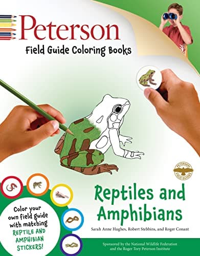 Peterson Field Guide Coloring Books: Reptiles And Amphibians (Peterson Field Guide Color-In Books) Paperback – Sticker Book, March 5, 2013