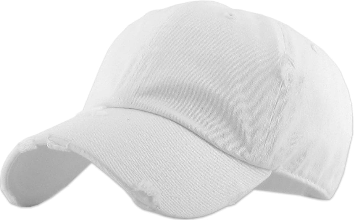 Vintage Washed Distressed Cotton Dad Hat Baseball Cap Adjustable Polo Trucker Unisex Style Headwear Adjustable