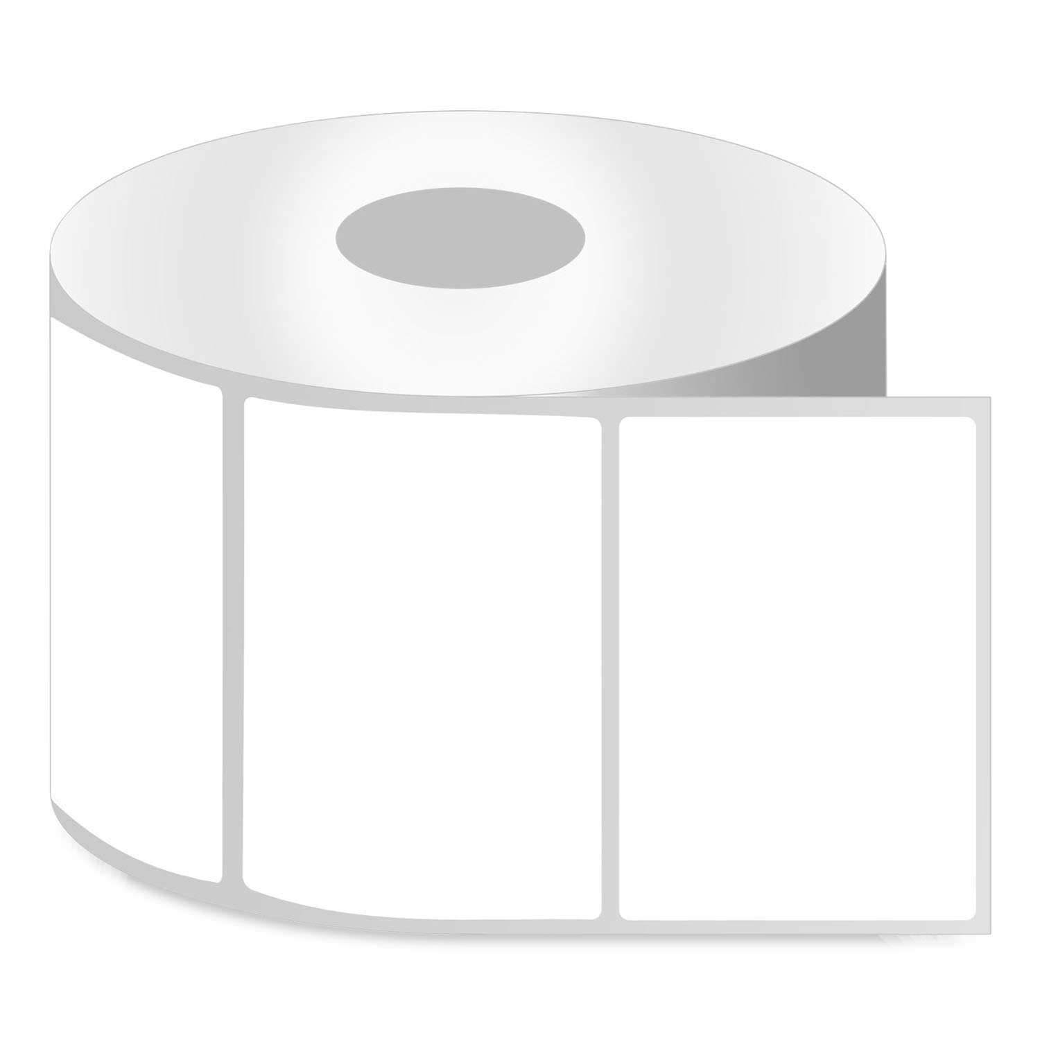 OfficeSmartLabels4" x 3" Removable Direct Thermal Labels - Compatible with Rollo & Zebra Desktop Printers and More – 1” Core; Perforated, Water & Oil Resistant (4 Rolls, 2000 Labels)