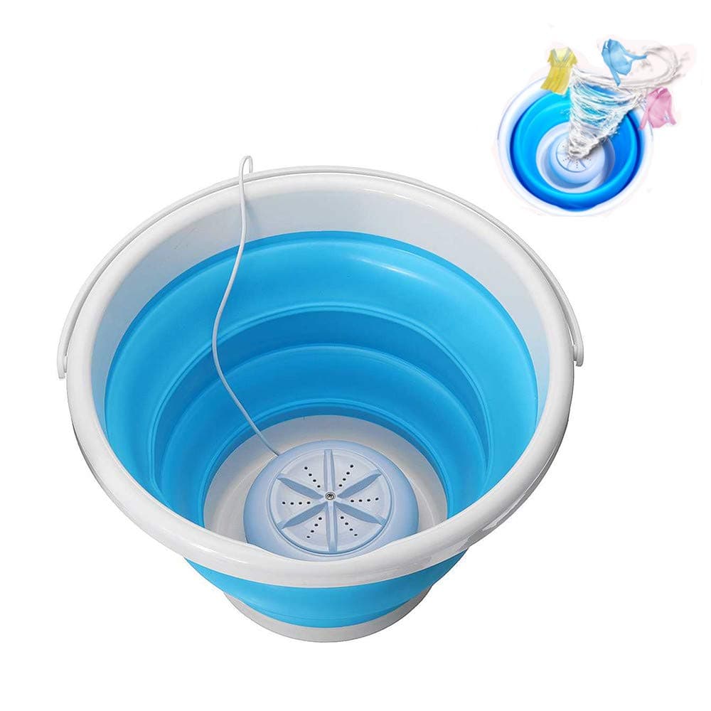 Portable Mini Washing Machine, Turbo Automatic Electric Roller Quick Clean Tool with USB Cable Convenient for Travel Home Business Trip"Min 1 year manufacturer warranty"