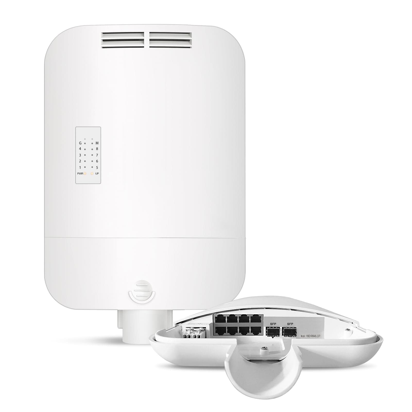 10 Port Outdoor Weatherproof PoE Switch，8*Gigabit PoE Ports，2*SFP，IEEE802.3af/at Compliant，120W，AI Watchdog，All-in-One Box，Plug and Play