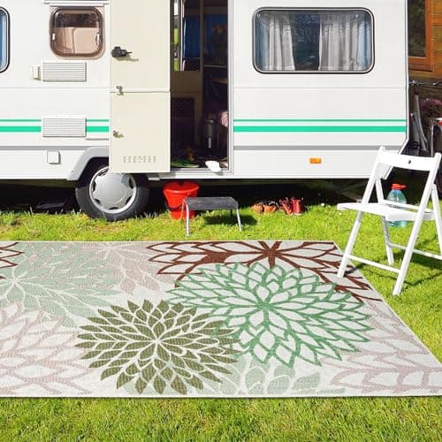 homeart Outdoor Rug - Easy-Clean, Durable, Stain-Resistant, Weather & UV Resistant Indoor & Outdoor Rugs for Porch, Deck, Balcony, Garden, Picnic and Patio | Bellis Mix - 200x290cm