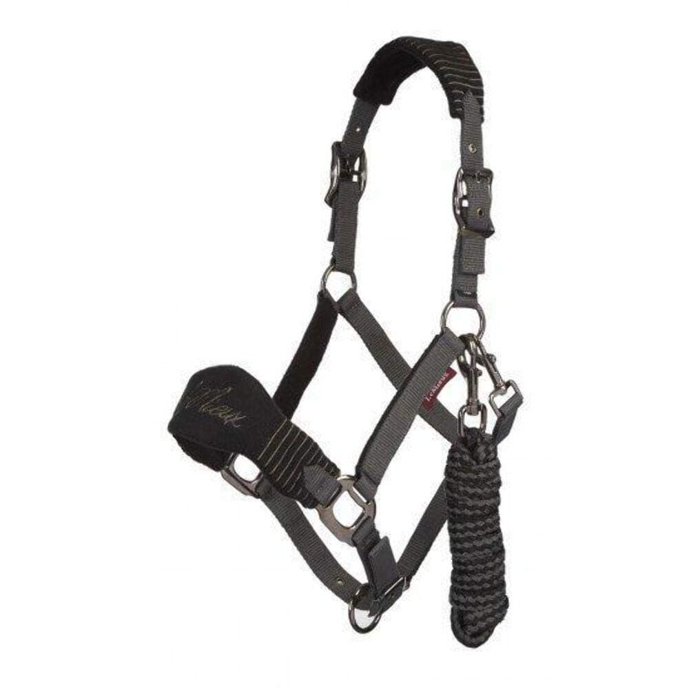 Vogue Fleece Headcollar with Lead Rope - Extra Padding, Adjustable at Curb and Poll Strap