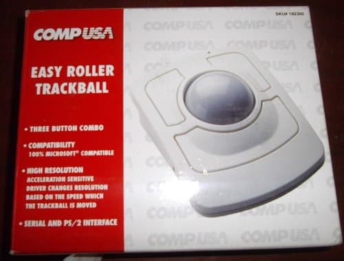 COMPUSA Easy Roller Big Ball Trackball 3 Button Serial PS2 PS/2 Connection - EP20160F Vintage
