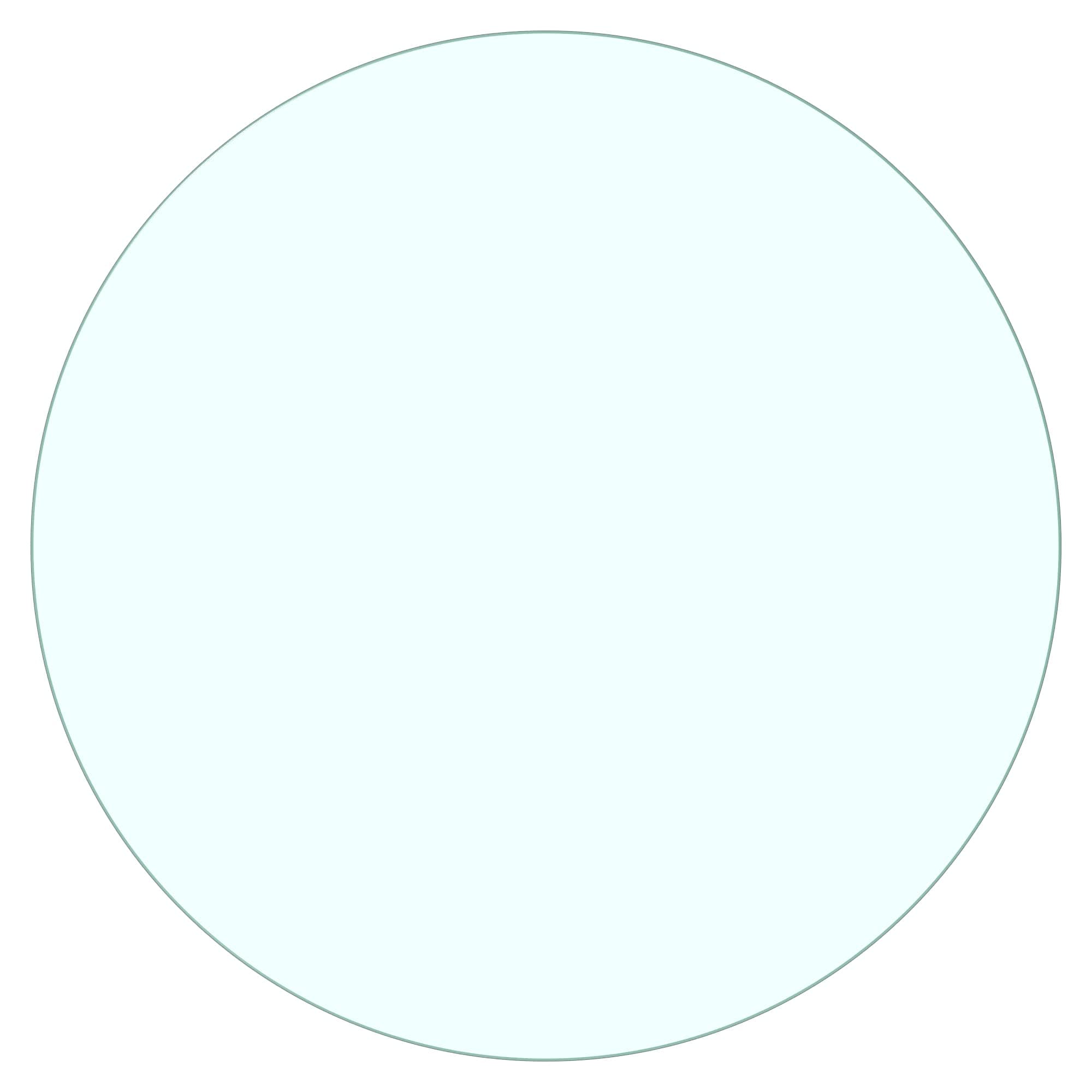 800mm Clear Table Top Tempered Glass Round Flat Polished Edge Kitchen Dining Table Top Glass Round Sturdy Replacement Protector Cover (80CM, Clear)