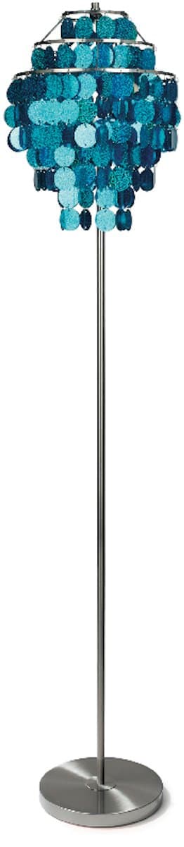 Turquoise Paillette Floor Lamp