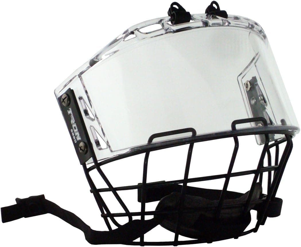 TronX S920 Senior Full Hockey Helmet Cage & Shield Clear Certified Anti-Fog/Anti-Scratch Combo Hybrid - Upgraded New 2025 Model