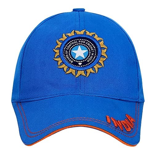 Men's and Women's India Cricket Cap Original Quality Head Caps for Men Unisex Mens Cap Adjustable Buckle Caps Men for All Sports Cricket Caps for Men Fans Sports Caps