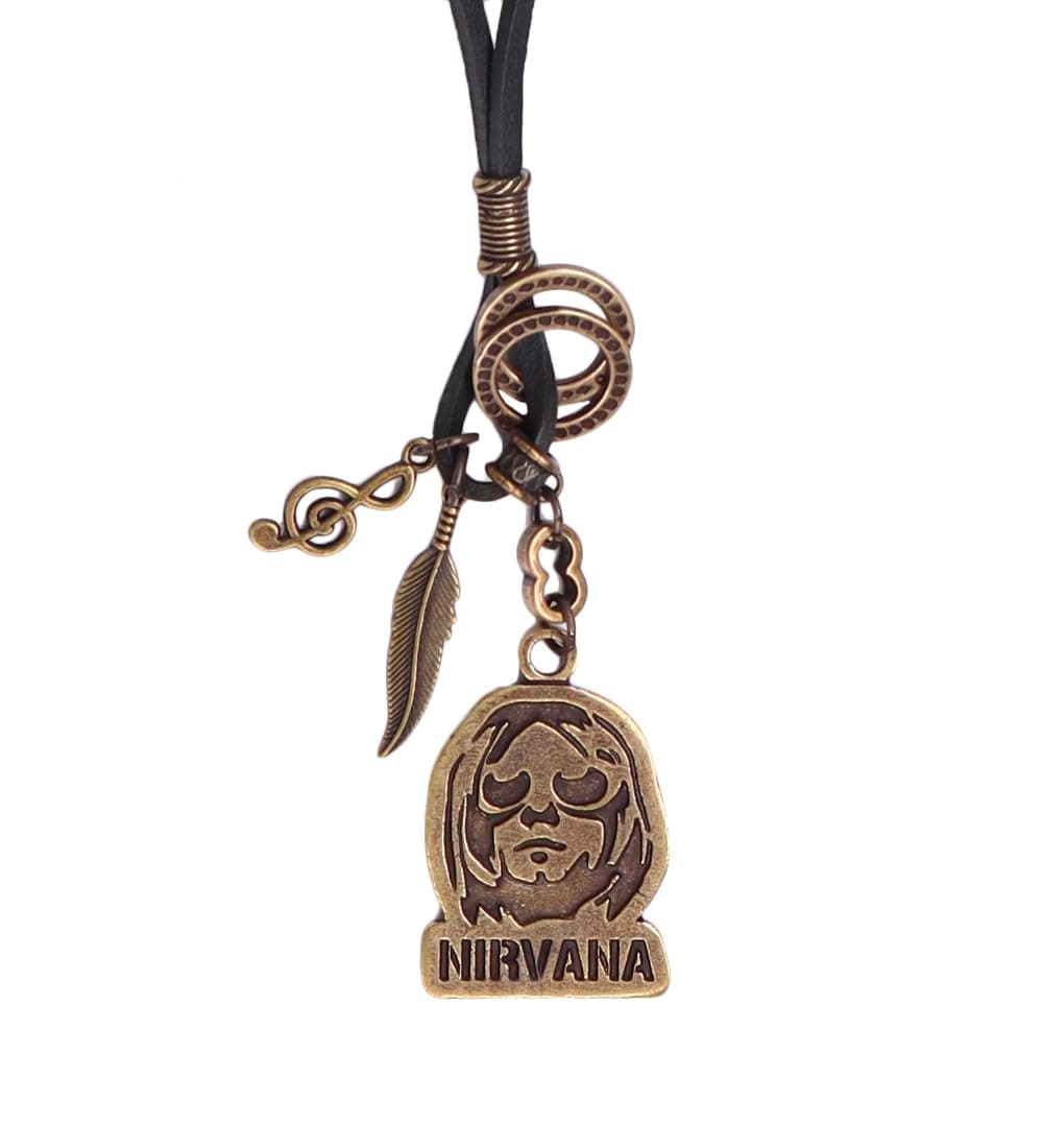 Music Legends necklace, genuine leather cord Surfer jewelry for Men & Women