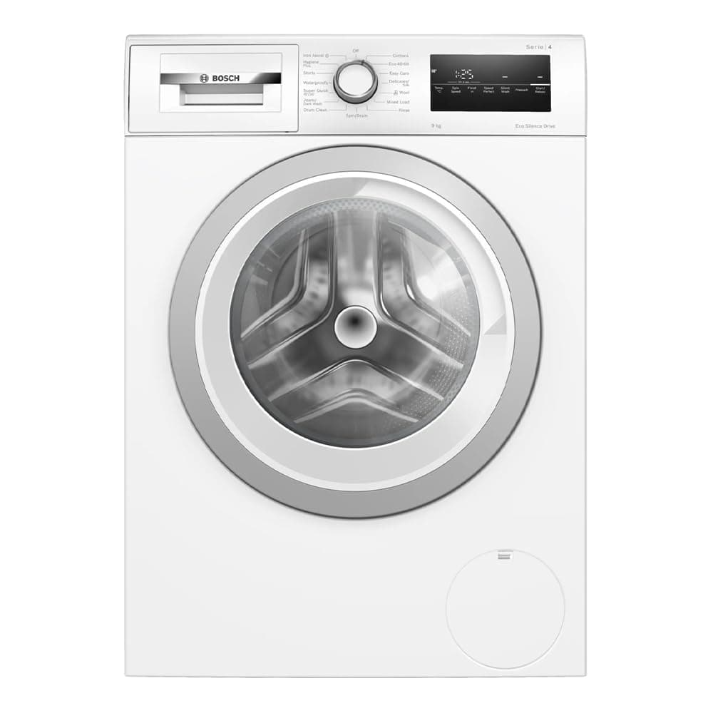 WAN28259GB Series 4, Washing Machine 9kg, Quiet Wash Cycle, Iron Steam Assist, Hygienic washing, Speed Programme, Night Wash Option, Reload Function, 1400 rpm, Frontloader Fullsize, White