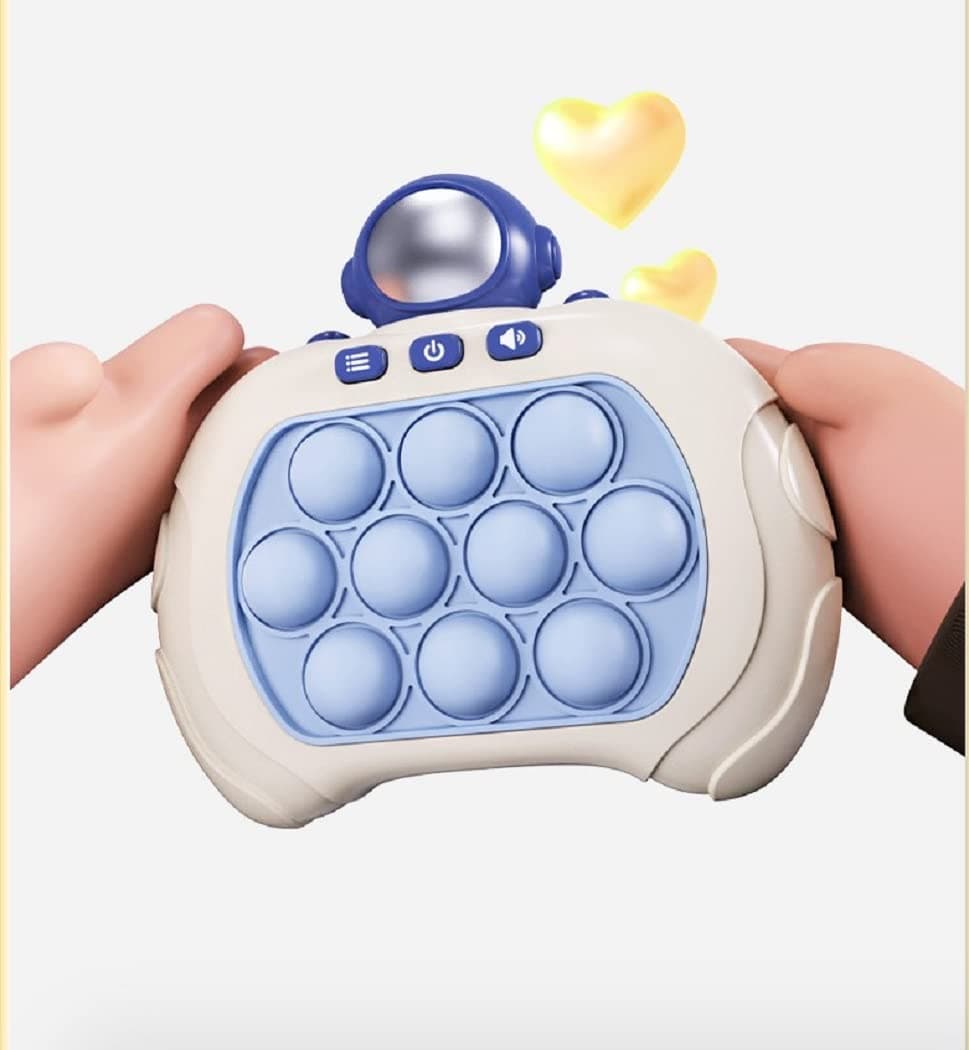 Pop It Game Quick Push Game Console Quick Response Game Toy, Push Pop Bubble Fidget Sensory Toy (astronaut)