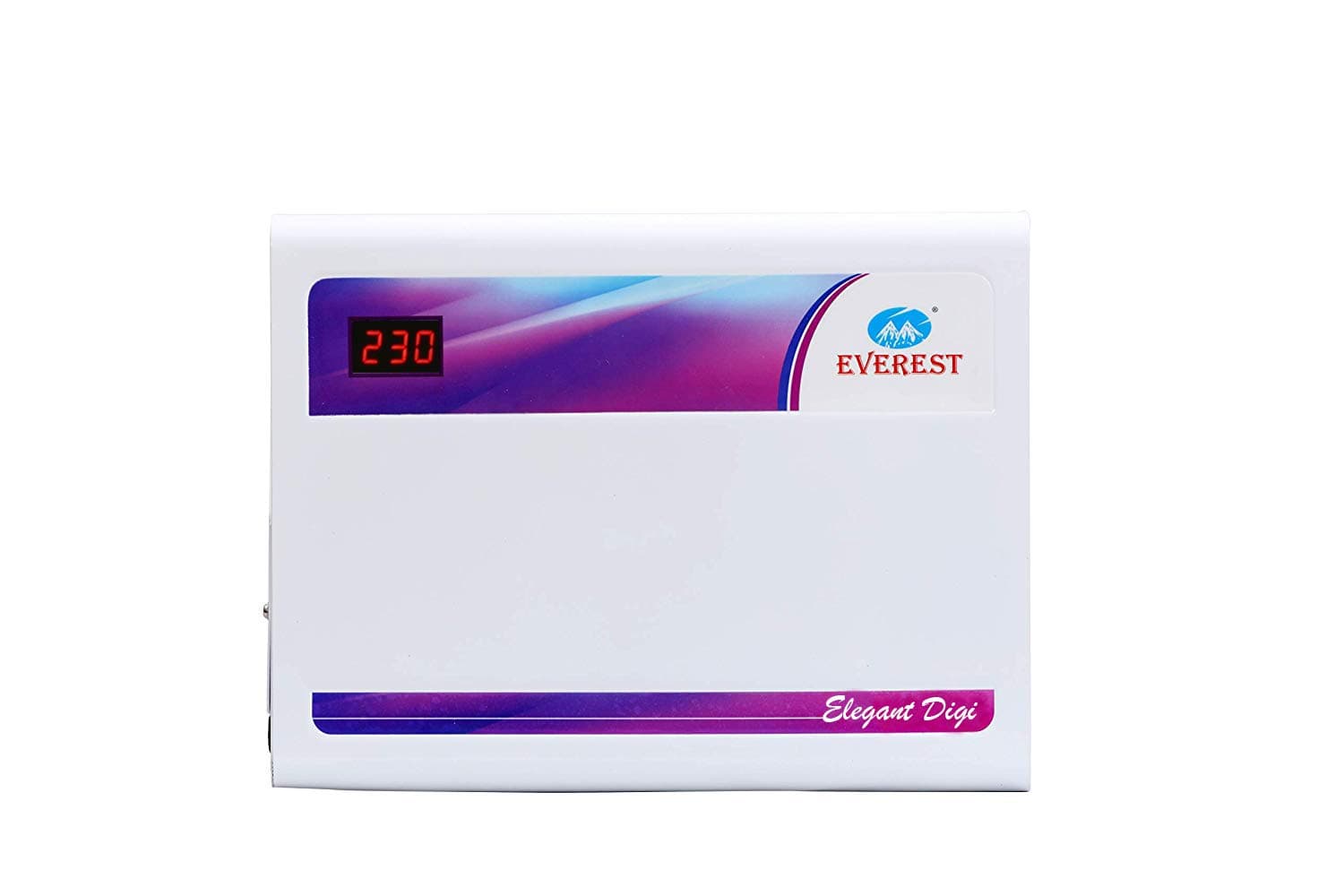 Everest5 KVA Double Booster Elegant Digi Voltage Stabilizer Used Up to 2 Ton AC Input (150 V to 270 V) (Small, White)