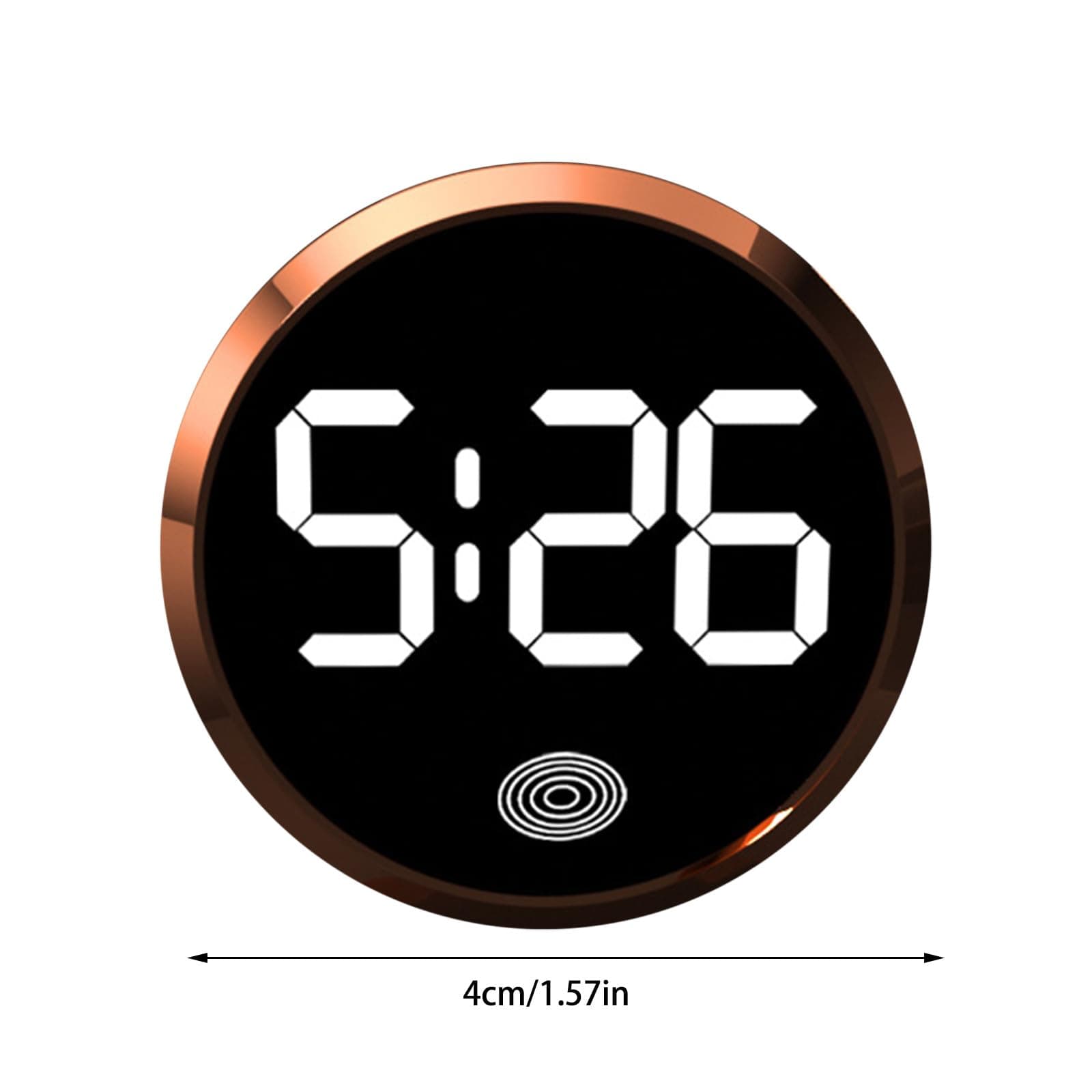 Digital Clock for Car Dashboard, Stick On Dashboard Car Clock, Touch-Activated Watch with LED Time Display for Car Boat Bike Truck, Adjustable Brightness, Ideal for Bedroom or Office (D)