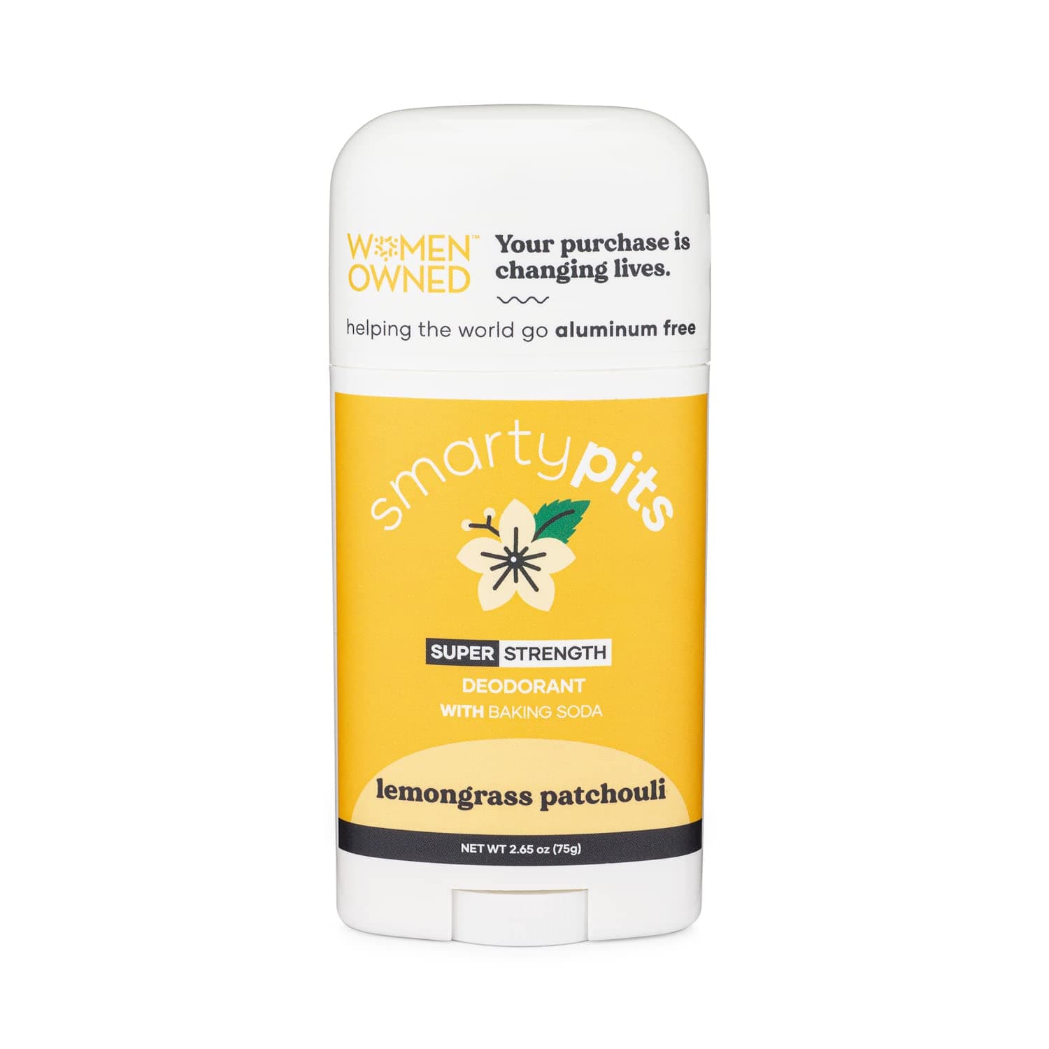 Natural/Aluminum-Free Deodorant (with baking soda): Paraben Free, Phthalate Free, Not Tested on Animals (Lemongrass Patchouli)