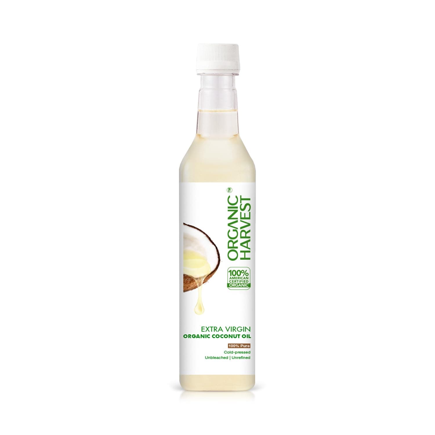 Cold Pressed Extra Virgin Coconut Oil For Men & Women | Ideal For All Type Skin & Hair Growth | Unbleached & Unrefined | Sulphate & Paraben free - 500 ml