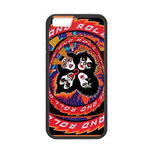 Fashion Kiss Rock Band Hard Gel Rubber Phone Case Cover for iPhone 6 4.7 inch