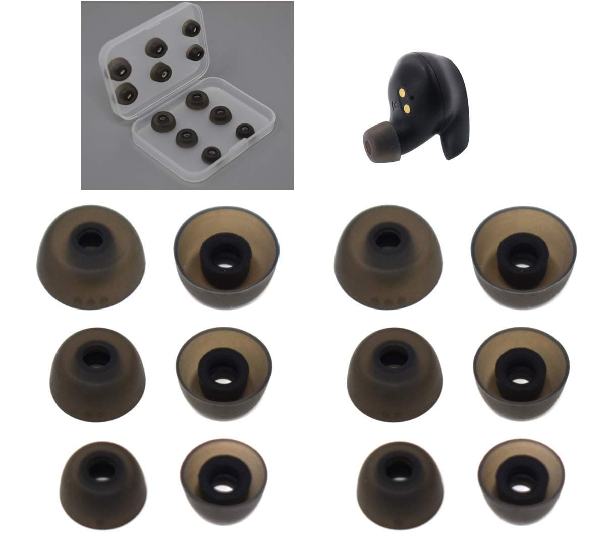 6 Pairs of Ear Tips for Jabra Elite Active 65t, 75t (S/M/L)
