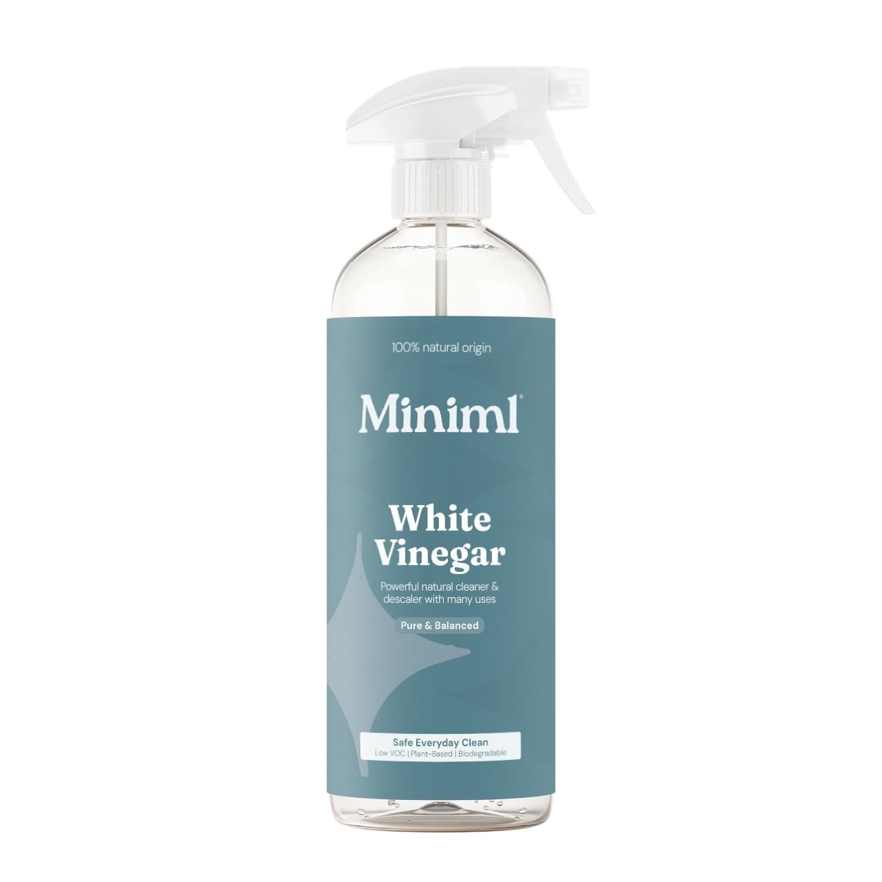 Eco White Vinegar Cleaning Unscented 750ml - All Natural Multi-Surface & Multi-Purpose Cleaner, Limescale Remover, Laundry Softener & More - 100% Vegan & Cruelty Free