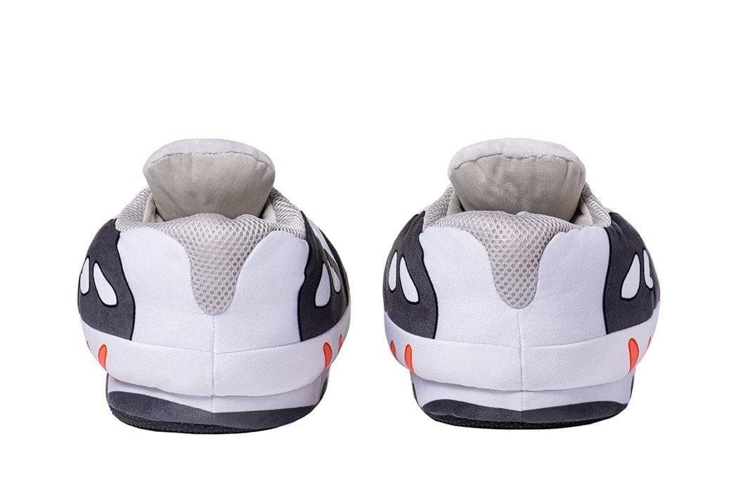 Banned Goods Grey WAVE Sneaker Slippers for Men & Women | Hypebeast House Slippers | Premium Plush Comfort, One-Size 6-12