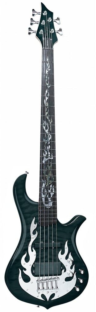 Phoenix 5 Series TRAP5BKS 5-String Bass Guitar, Black Shadow