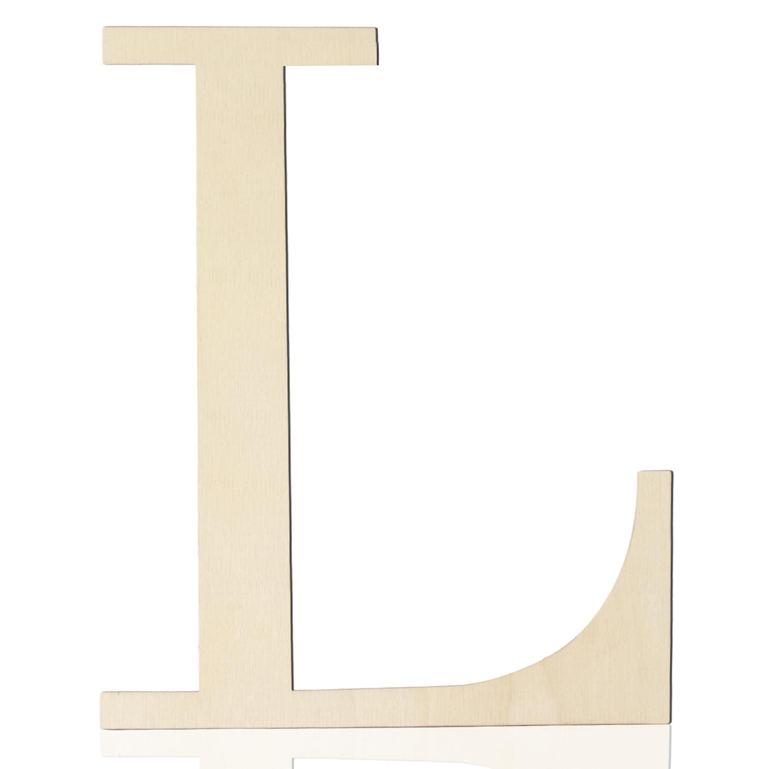 Large Wooden Letters 12 Inch Paintable Wood Letter L for Wall Decor, 1/5 Inch Thick Wooden Alphabet Letters Cutouts for DIY Crafts Project Unfinished Wood Birthday Wedding Party Home Decoration