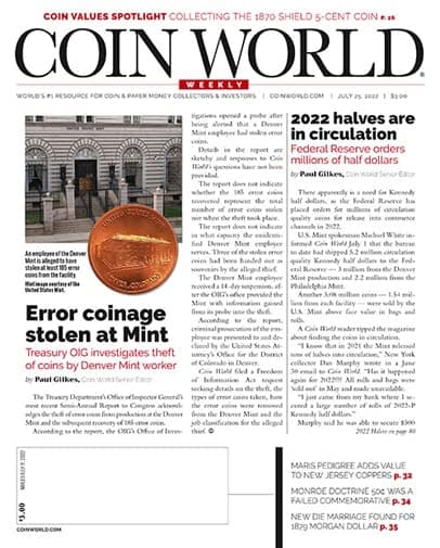 Coin World : Weekly News Resource Print Magazine