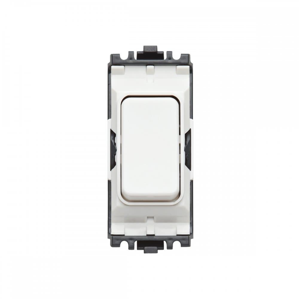 (ELECTRIC) Aspect 10 Amp 2 Way SP Porcelain Retractive Switch Module with White Insert