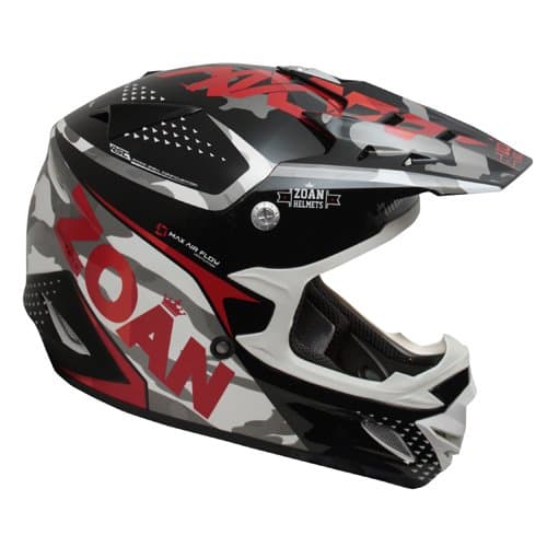 Zoan MX-1 Sniper Black Red MX Offroad Motocross Motorcycle Riding Helmet 3X-Large
