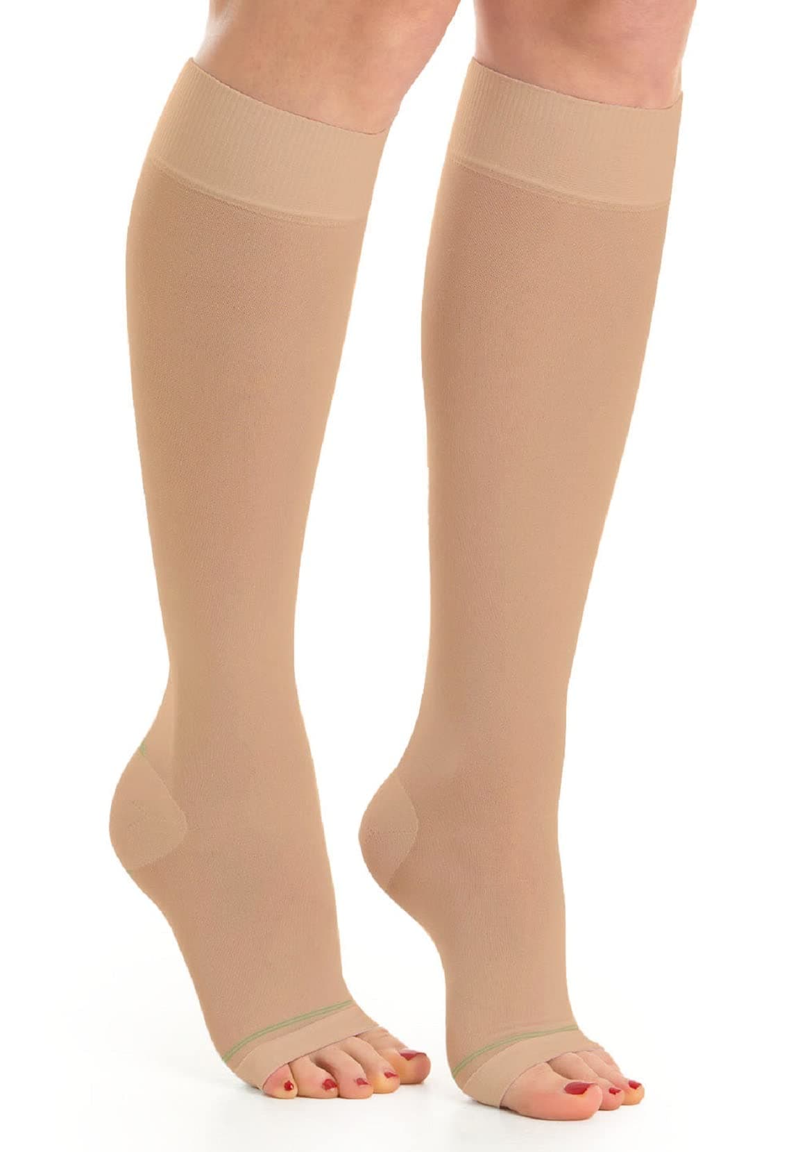 Relaxsan Antiembolism M0350A (1 Pair - Skin, XL) Open-toe anti-embolism knee high socks 18-23 mmHg