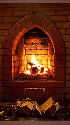 Infrared Heater Panel Roll-able Far IR 450W Heating area 8 - 12m2 Portable (Stone Fireplace)