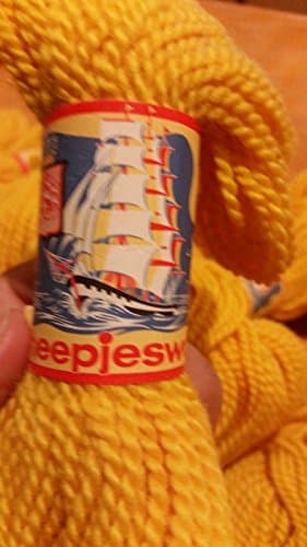 Scheepjeswol Yellow 205 100% Virgin Wool Yarn 56 meters Made in Holland