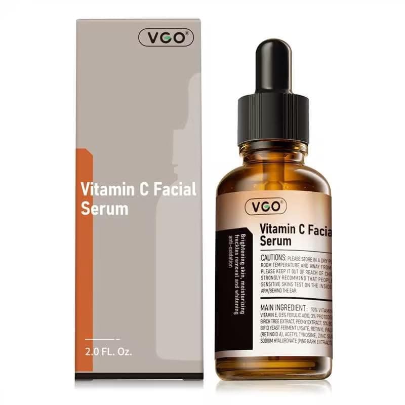 - VGO Vitamin C Serum for Face, Vit C Anti Aging Serum with Hyaluronic Acid & Vitamina E, Deep Hydration Facial Care for All Skin Types, 2.02oz / 60ml