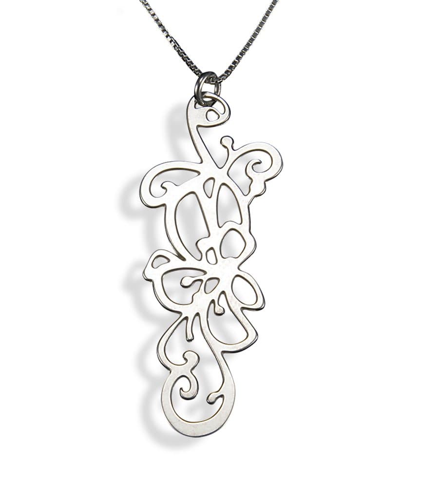 Rose of Sharon Sterling Silver Necklace